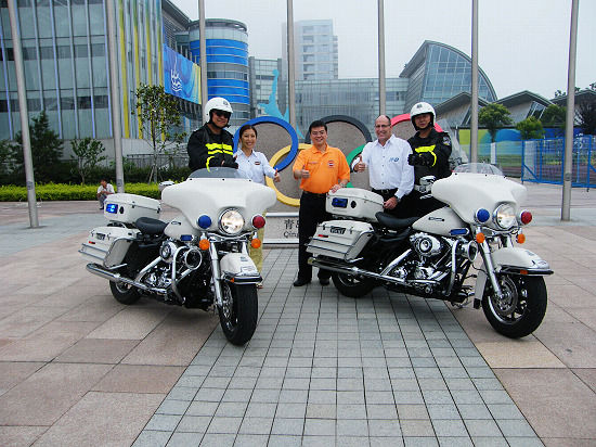 哈雷戴维森警用摩托车交付中国警方测试评估-