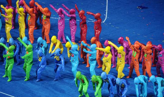 圖文-北京殘奧會隆重開幕神奇表演《我的跑道》