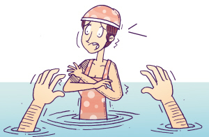 龌龊男泳池『关爱』女性 机智女偷拍咸猪手(图