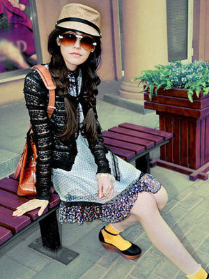 艳阳天出游 <em>防晒</em>黑美帽不能少-军装,装饰,<em>雪纺</em>