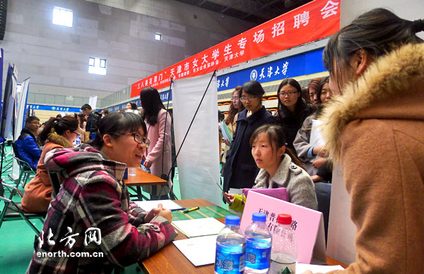 天津举行女大学生专场招聘会 千余岗位促就业